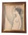 Original Vintage Charcoal Modernist Female Nude Drawing For Sale
