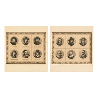 Dutch Masters Rubens, Rembrandt, Brueghel, Rubens Portrait, 1880, Engravings For Sale