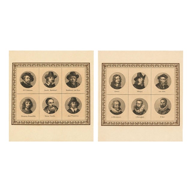 Dutch Masters Rubens, Rembrandt, Brueghel, Rubens Portrait, 1880, Engravings For Sale
