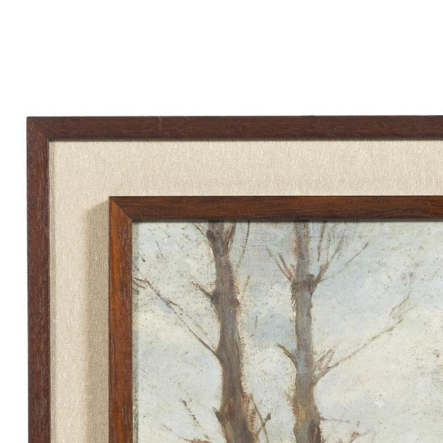 Painting - Portuguese School. "Landscape with River". Oil on platex. Signed, signature not identified. Dimensions: 32 cm x...
