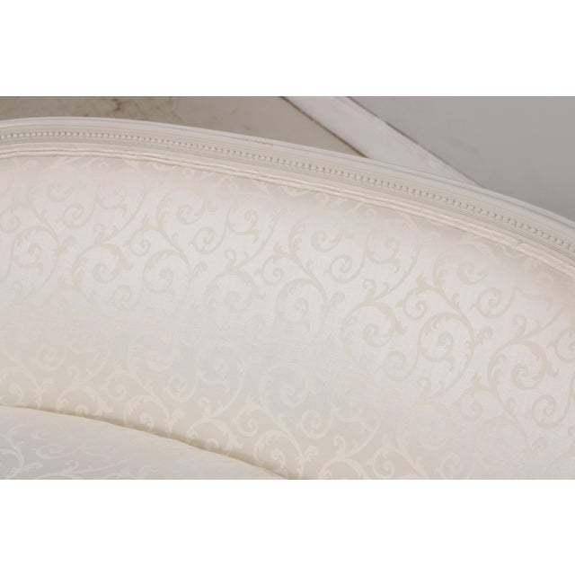 French Louis XVI Paint Frame Settee Loveseat For Sale - Image 10 of 14