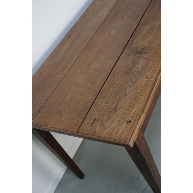 Large 19th Century French Rustic Elm Farmhouse Dining Table For Sale - Image 6 of 17