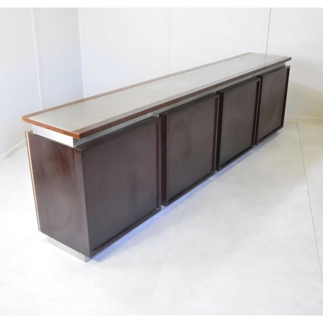 Mid-Century Modern Parioli Model Sideboard in Wood and Chromed Metal by Giotto Stoppino for Acerbis, 1977 For Sale - Image 3 of 6