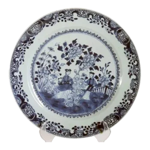 Chinese Export Porcelain Underglaze Blue and White Plate