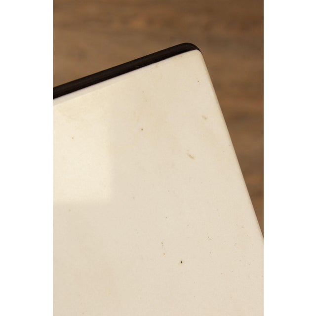 Mid Century Modern Industrial Marble Top Steel Console Bar Table For Sale In Philadelphia - Image 6 of 12