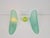 Pair of Minimalist Green Frosted Glass Triangular Conical Wall Sconce Lamp, 1990s Minimalist wall sconce made in Italy....