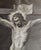 Antique french jacquard woven silk – christ on the cross – verzier bonnart & cie, lyon, circa 1840–1850 an exceptional...