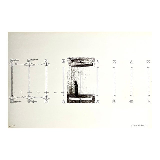 Bernhard Leitner, Austrian Sound Space Architect Bernhard Leitner Photo Lithograph Hand Signed Art For Sale