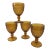 Vintage Indiana Glass Amber Tiara Goblets, Set of 4 For Sale