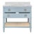 This light blue matte lacquer vanity features a sleek carrara marble counter top, perfect for your daily routine. With a...