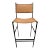 Sol & Luna Tan Leather and Iron Bar Stool For Sale