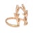 Modern Deer Antlers Ring Estate 14k Rose Gold Vintage Fine Animal Horn Spike Jewellery size 7 For Sale - Image 3 of 7