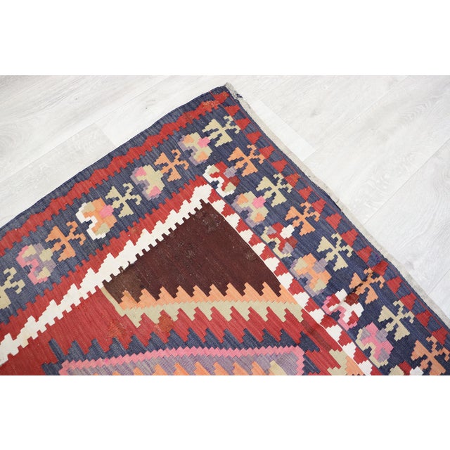 Vintage Caucasian Kilim Rug, 1920s For Sale - Image 14 of 18