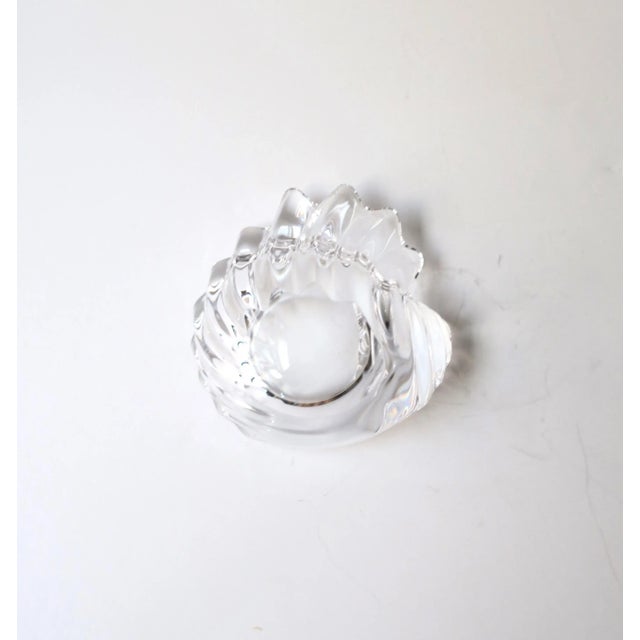 French Crystal Seashell Bowl or Jewelry Catchall For Sale - Image 11 of 12