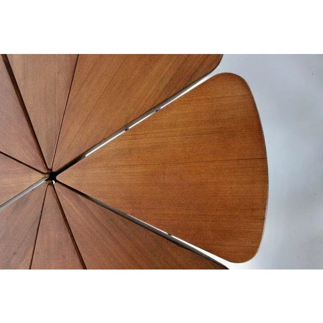 Brown Richard Schultz Cedar & Black Iron "Petal" Dining Table, 1960's For Sale - Image 8 of 12
