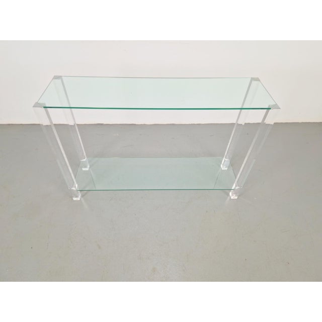 Side table Glass and acrylic glass console table in mid-century style The Hague Side table, Bor Design, acrylic glass,...