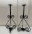 Vintage Spanish Mid Century Modern Black Iron Candle Holders, a Pair For Sale - Image 4 of 12
