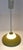 Vintage Hanging Lamp with White Glass Shade and Yellow-White Metal Shade by Doria, 1970s For Sale - Image 6 of 11