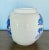 Ceramic Vintage Chinoiserie Round Blue Willow Porcelain Vase For Sale - Image 7 of 10