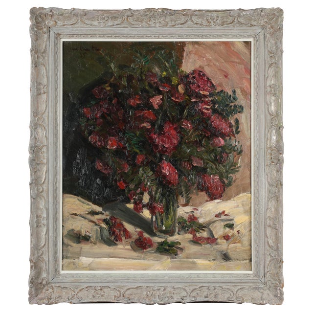 David Bautz, Impressionist Floral Still Life, 1935, Oil For Sale - Image 9 of 9