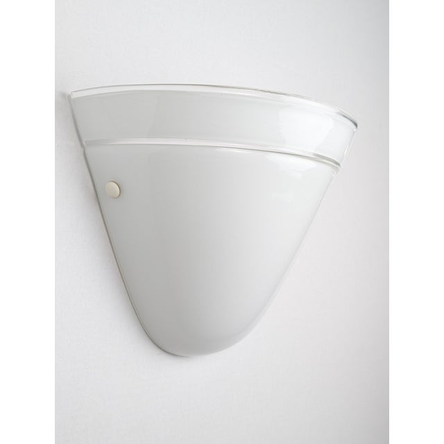 1980s White Crystal Wall Lights from Murano Due, Italy, 1980s, Set of 2 For Sale - Image 5 of 9