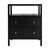 Mendel 21.25 in. W Rectangular Wood 2 Drawer Narrow Nightstand with Open Shelf, Black For Sale In Chicago - Image 6 of 11