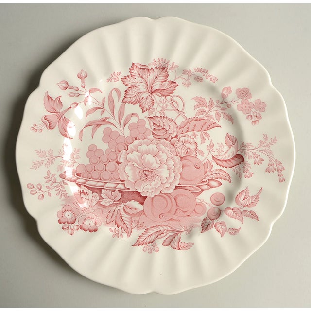Vintage Mixed Pink Transferware Dinner Plates Set of 8 Chairish