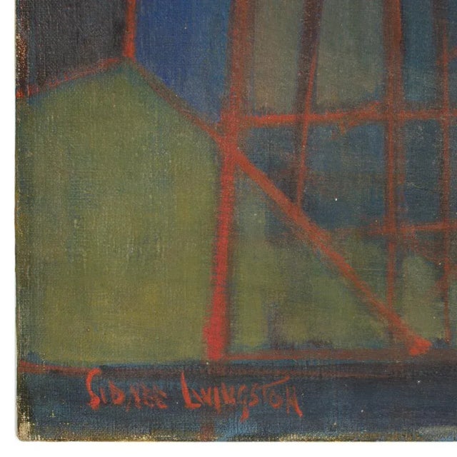 Mid 20th Century "Abstract Ballerina" Modernist Figurative Oil Painting by Sidnee Livingston For Sale - Image 4 of 11