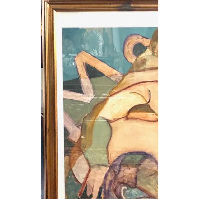 Mid-Century Modern Mid Century Gouache Painting Attributed to James Gordaneer - A Shoe For Sale - Image 3 of 10