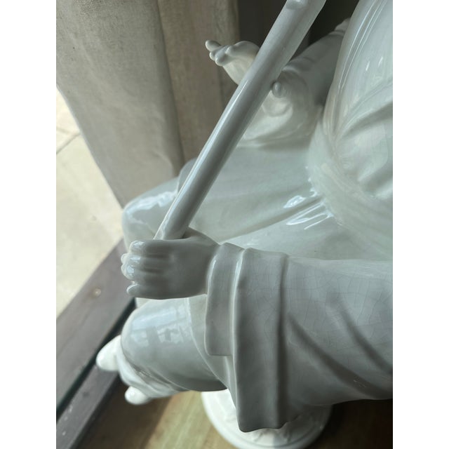 Large Blanc De Chine Style Oriental Figures For Sale - Image 4 of 14