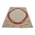 Vintage Turkish Oushak Area Rug With Bold Red Oval Medallion and Cream Field For Sale