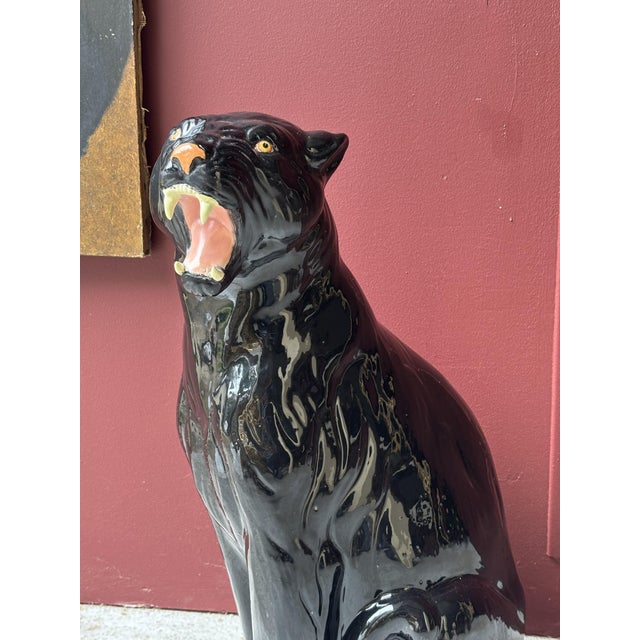 Italian Artist, Black Panther, 1960s, Terracotta For Sale - Image 10 of 13