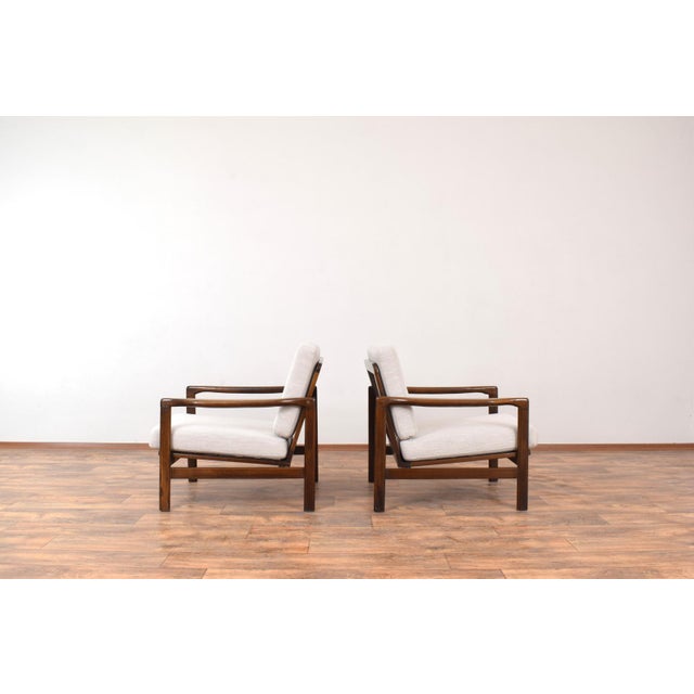 Mid-Century Modern Mid-Century Modern Lounge Chairs by Z. Bączyk, 1960s, Set of 2 For Sale - Image 3 of 15