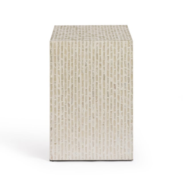 Derry Cream Capiz Shell Nightstand For Sale - Image 4 of 7