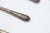 Set of Dessert Spoons with Embossed Silver Handles, Set of 3 For Sale - Image 3 of 4