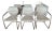 Set of 6 Davis Furniture Chrome and Leather Dining Chairs For Sale