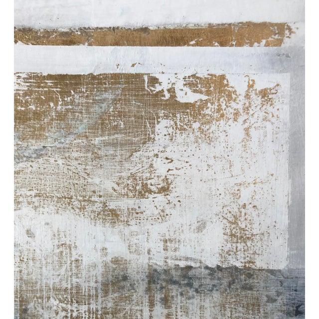 Abstract Fortissimo 102 One of a Kind Gold Leaf Painting For Sale - Image 3 of 6