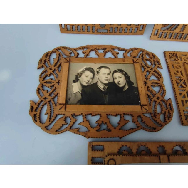 Vintage Wooden Frames, 1920s, Set of 5 For Sale - Image 3 of 7