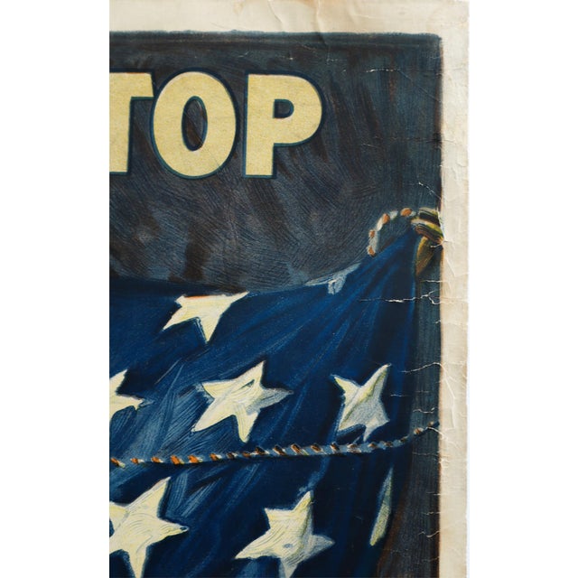 1918 American Wwi Poster - Over the Top for You, Third Liberty Loan For Sale - Image 4 of 6