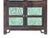 Chinese Distressed Turquoise Brown Large Armoire Wardrobe Cabinet For Sale - Image 9 of 15