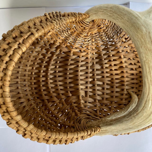 Vintage 1970’s Antler Basket For Sale In New York - Image 6 of 7
