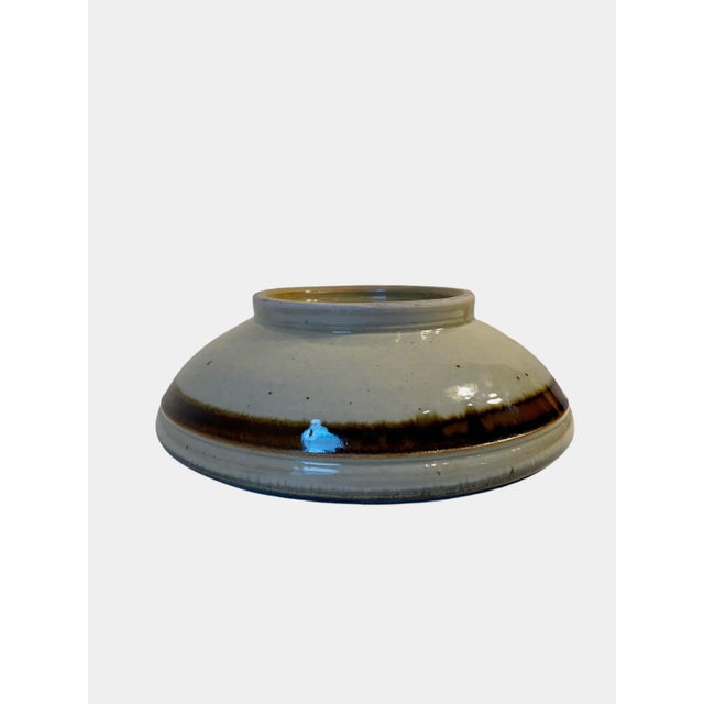 Mid-Century Modern Mid Century Pottery Ceramic Bowl Signed For Sale - Image 3 of 11