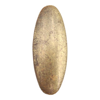 Reclaimed Plain Oval 1.75 In. Brass Keyhole Cover For Sale