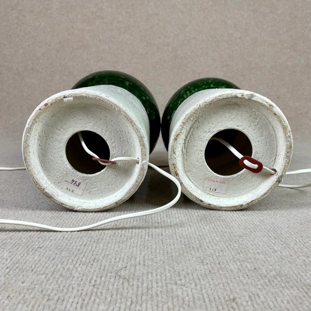 Green Table Lamps by Bitossi for Bergboms, Italy, 1960s, Set of 2 For Sale - Image 8 of 10