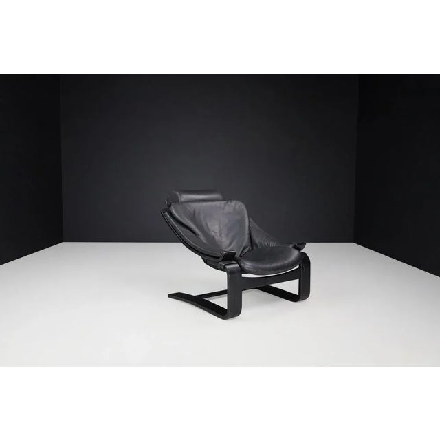 Vintage dutch bentwood and leather lounge chair by sonja wasseur, 1970s a rare and iconic piece of dutch design, this...