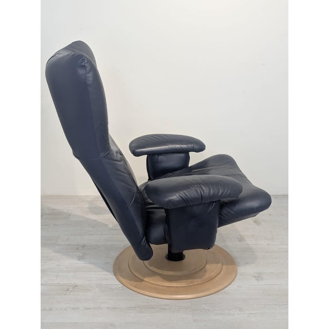 Leather Armchair with Ottoman by Verikon Lund & Paarman, 1960s, Set of 2 For Sale - Image 6 of 18