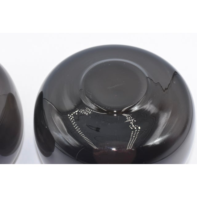 Villeroy & Boch Vintage 1970s, Minimalist Round Art Glass Orb Vase 2pc Set For Sale - Image 9 of 9