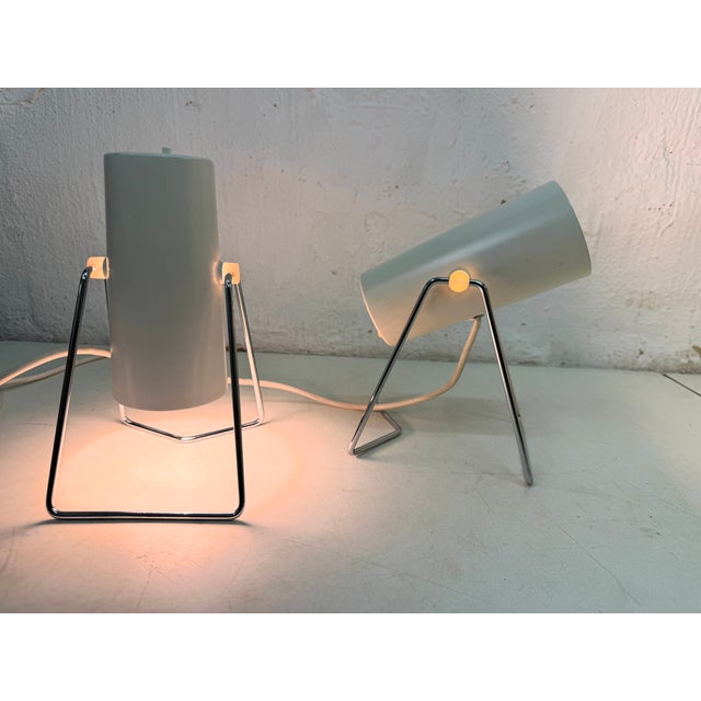 Space Age Minimalist Cylindrical Table Lamps, 1960s, Set of 2 For Sale - Image 10 of 13