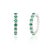 3.08ct Natural Emerald & Diamond Cluster Hoop Earrings in 18k Solid Gold- A Pair For Sale