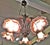 Italian Venetian Italian Metal and Blown Glass Floral Chandelier For Sale - Image 3 of 15